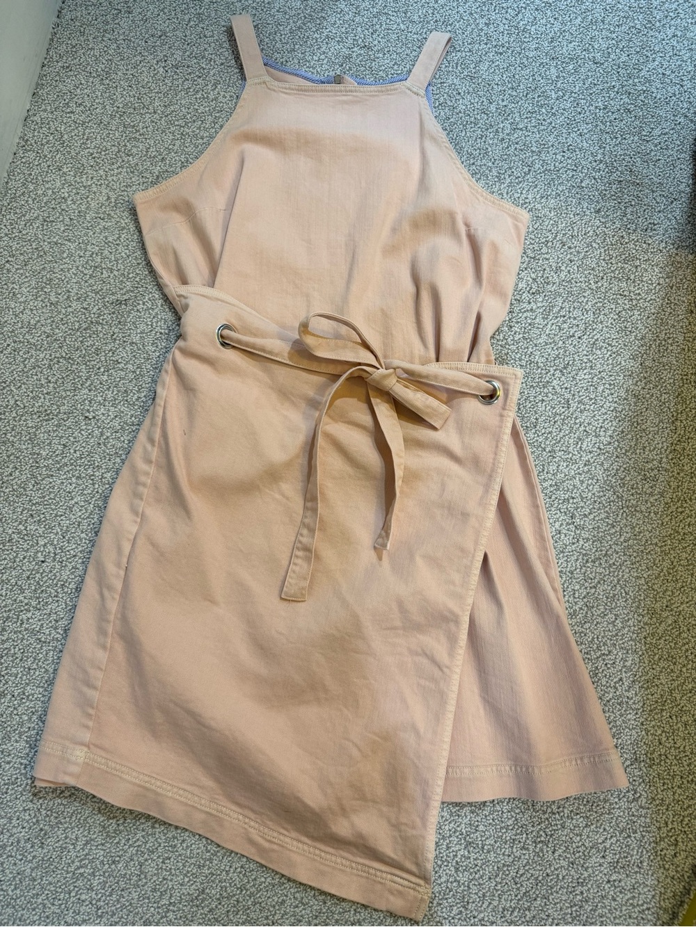 HOLDING HORSES Blush Apron Tie-Waist Mini Dress